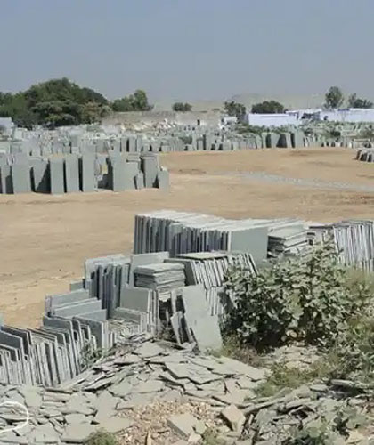 Kota Stone processing at Ramganjmandi